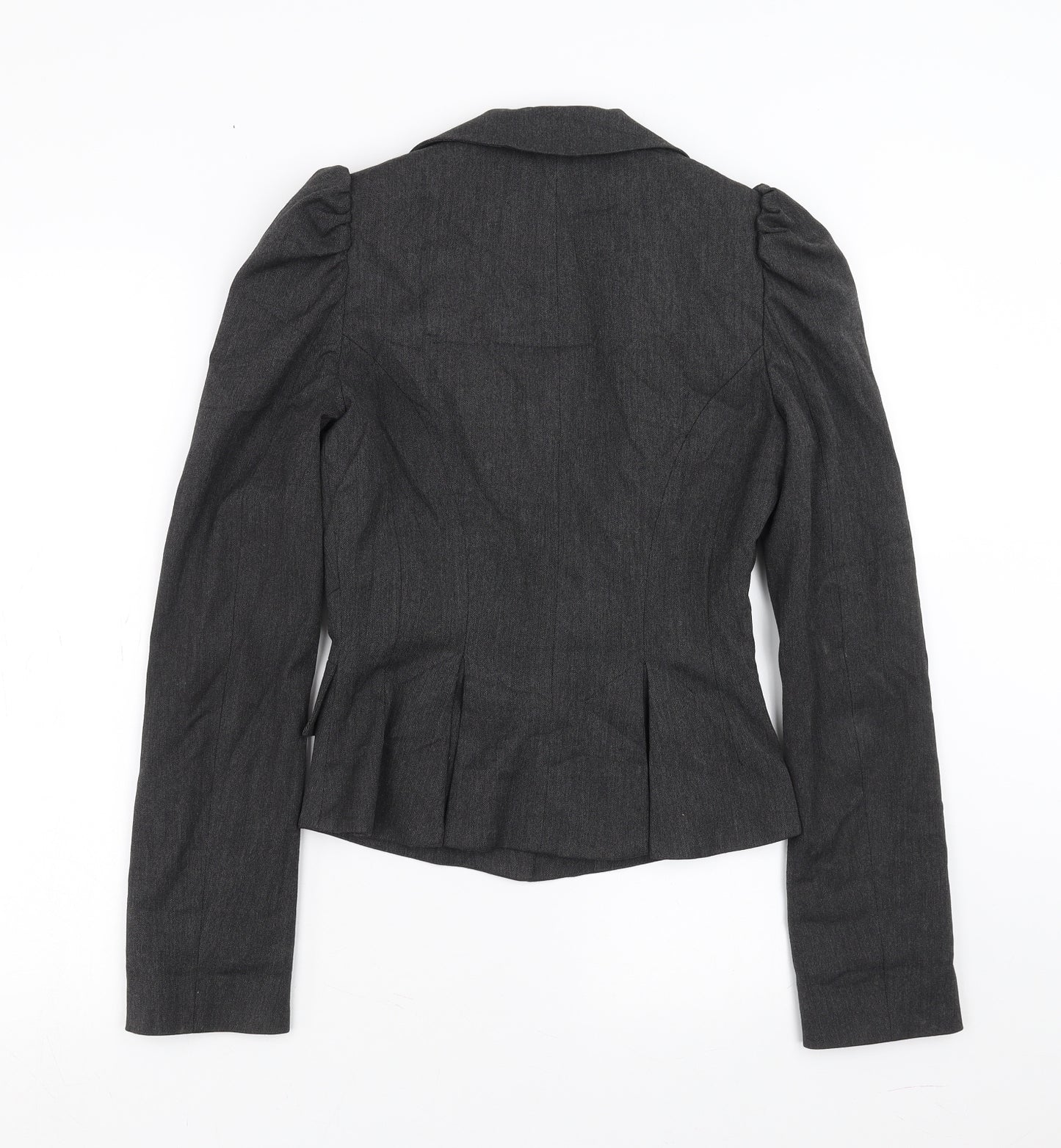Warehouse Womens Grey Herringbone  Jacket Suit Jacket Size 8