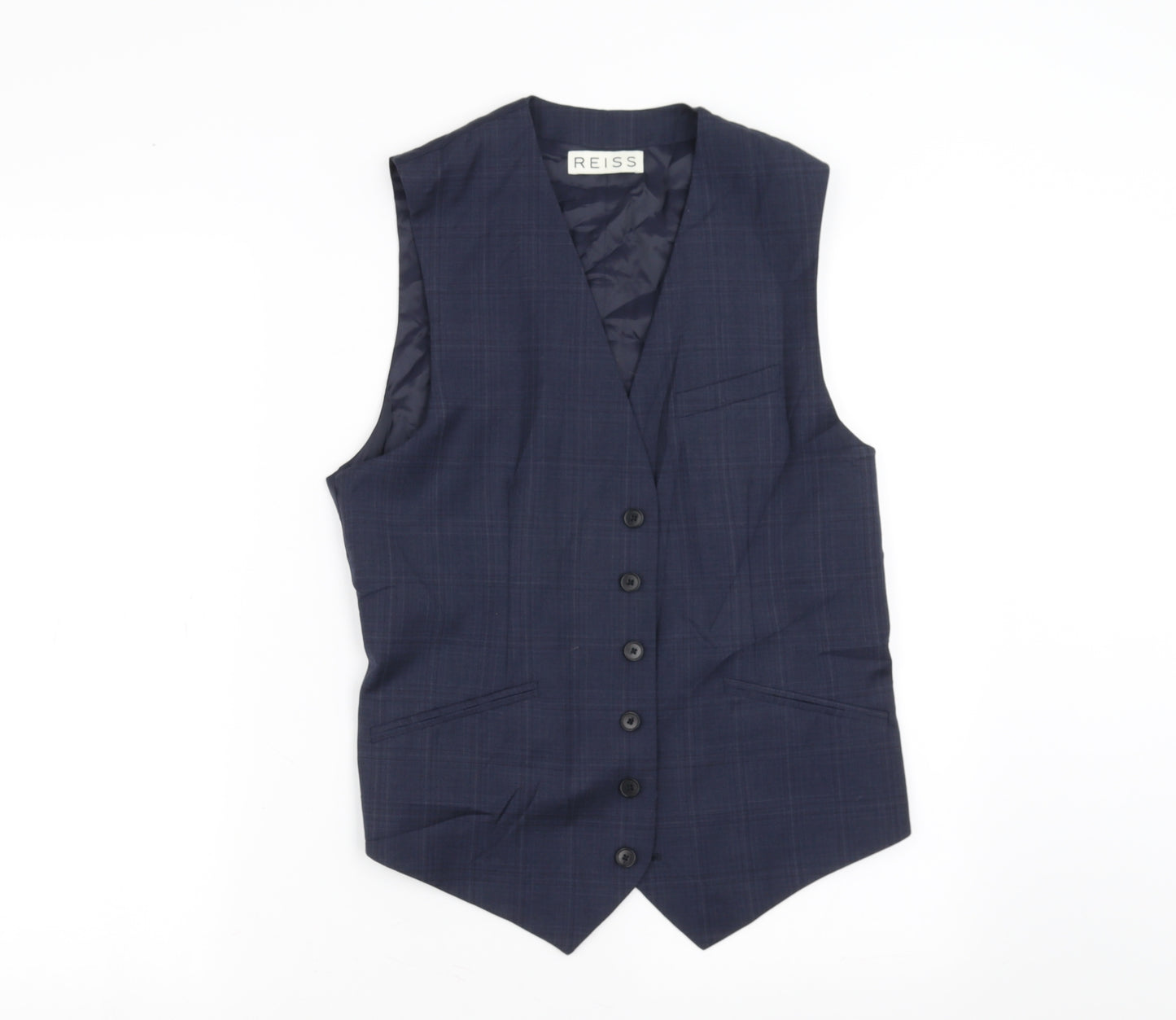 Reiss Mens Black   Jacket Suit Waistcoat Size 36