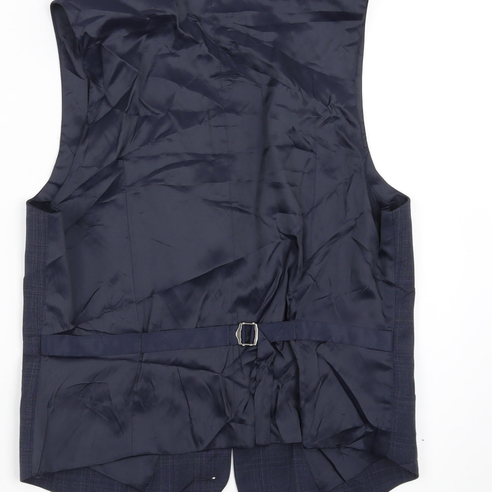 Reiss Mens Black   Jacket Suit Waistcoat Size 36