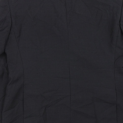 Marks and Spencer Mens Black Striped  Jacket Suit Jacket Size 38