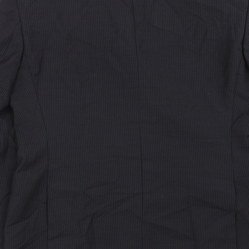 Marks and Spencer Mens Black Striped  Jacket Suit Jacket Size 38
