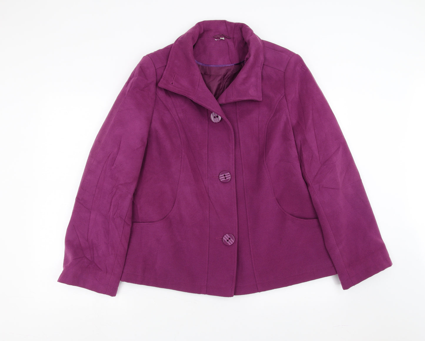 Eleganze Womens Purple   Jacket Coat Size 16