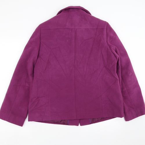 Eleganze Womens Purple   Jacket Coat Size 16