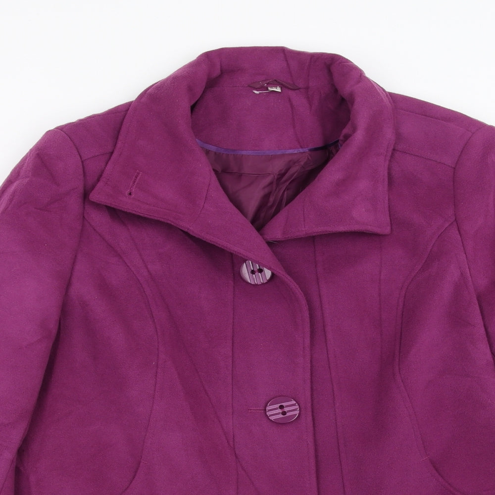Eleganze Womens Purple   Jacket Coat Size 16