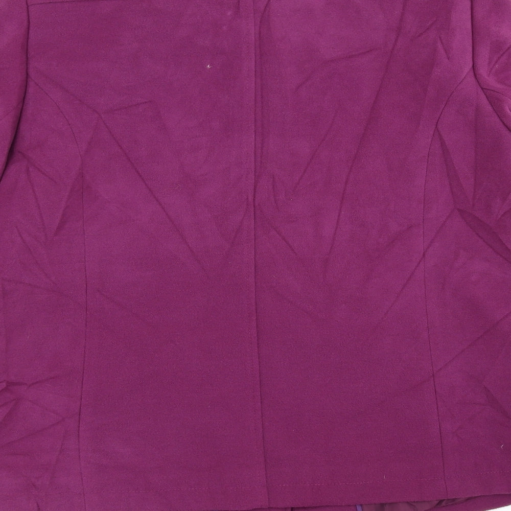 Eleganze Womens Purple   Jacket Coat Size 16