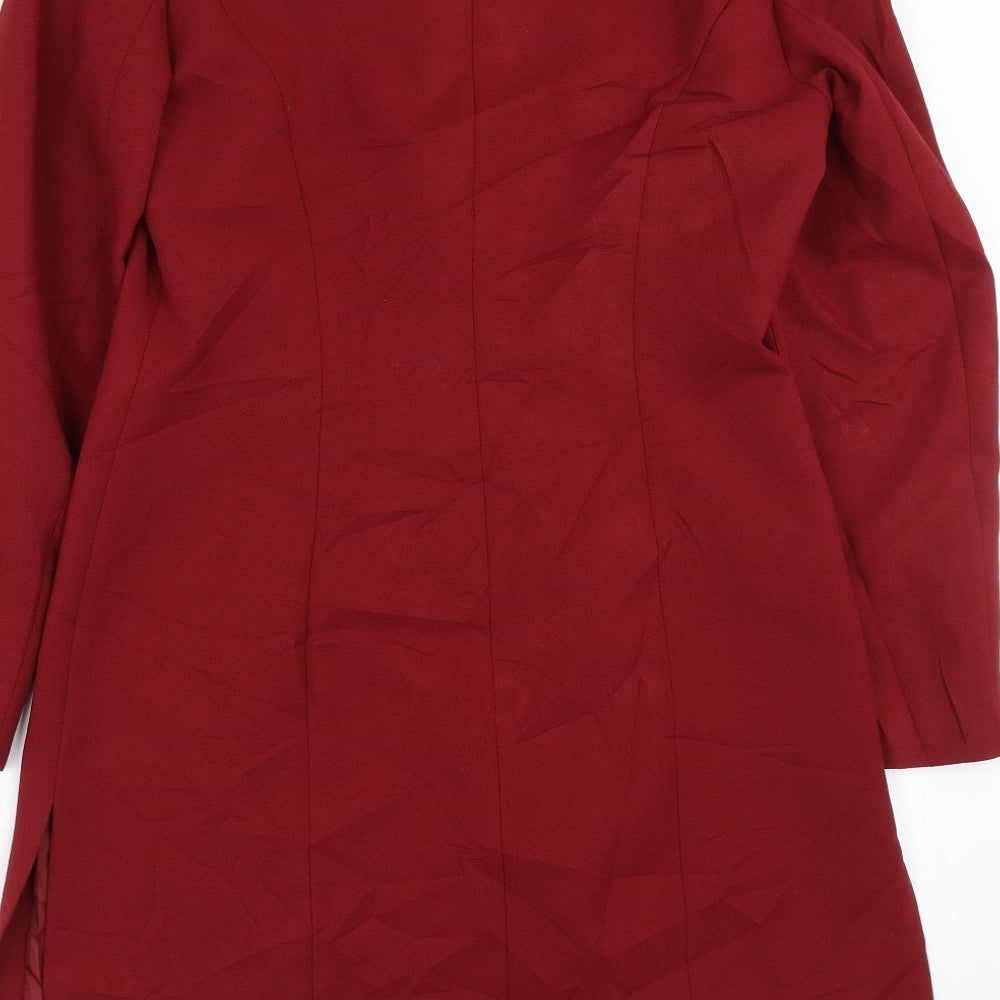 Collection Womens Red   Jacket Suit Jacket Size 10  - Embroidered detail