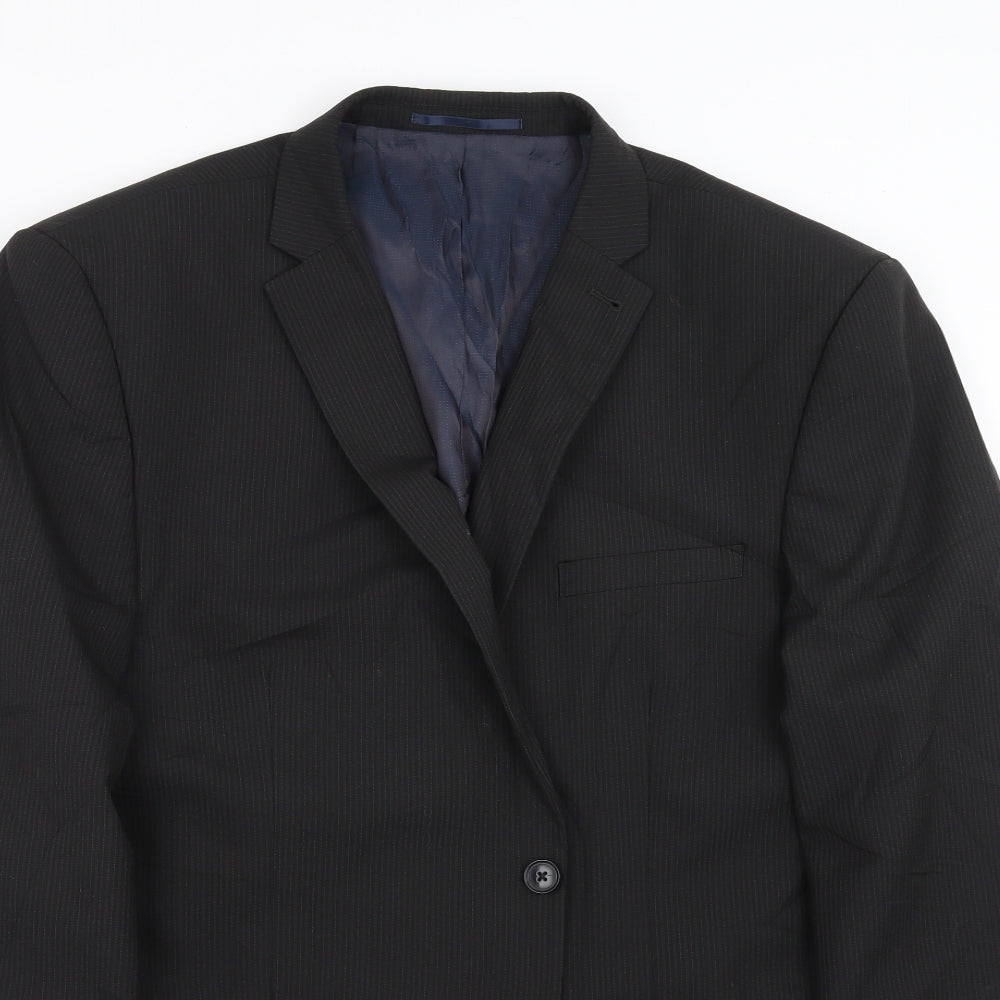 NEXT Mens Black Striped  Jacket Suit Jacket Size 44  - Tailored fit