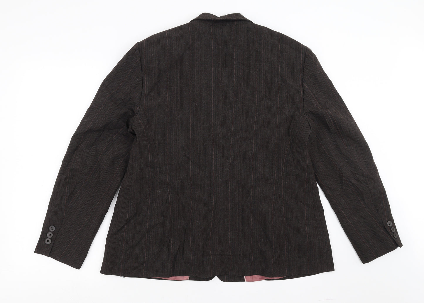 Marks and Spencer Womens Brown Striped  Jacket Suit Jacket Size 18