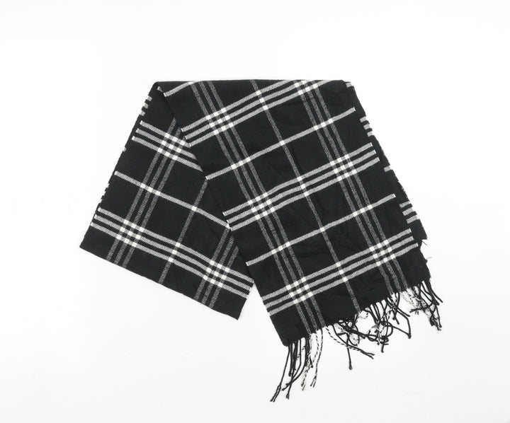 Preworn Unisex Black Check   Scarf