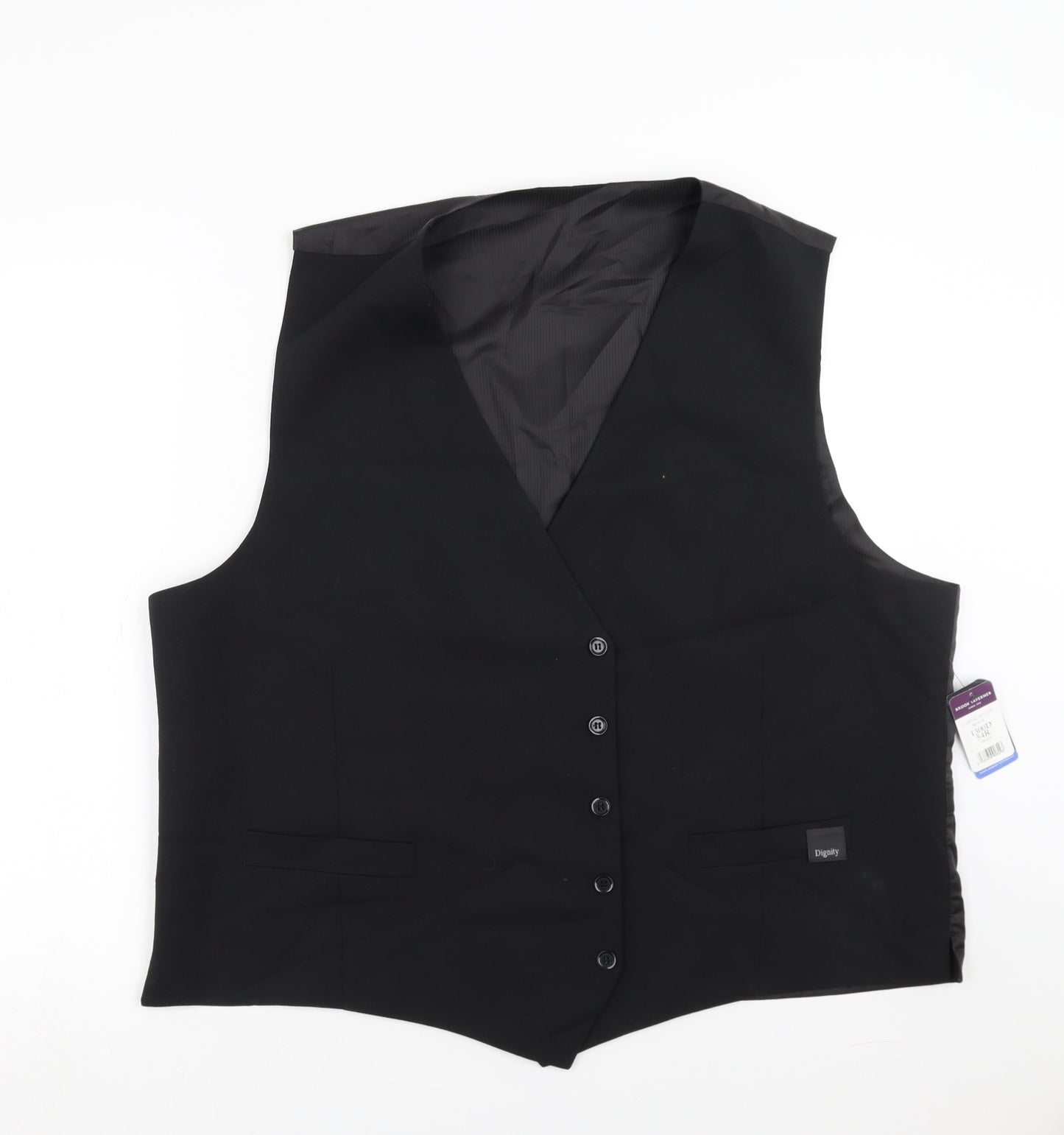 Brook Taverner Mens Black   Jacket Suit Waistcoat Size 54