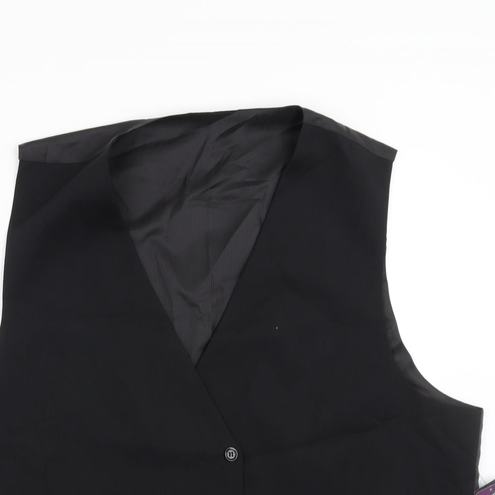 Brook Taverner Mens Black   Jacket Suit Waistcoat Size 54