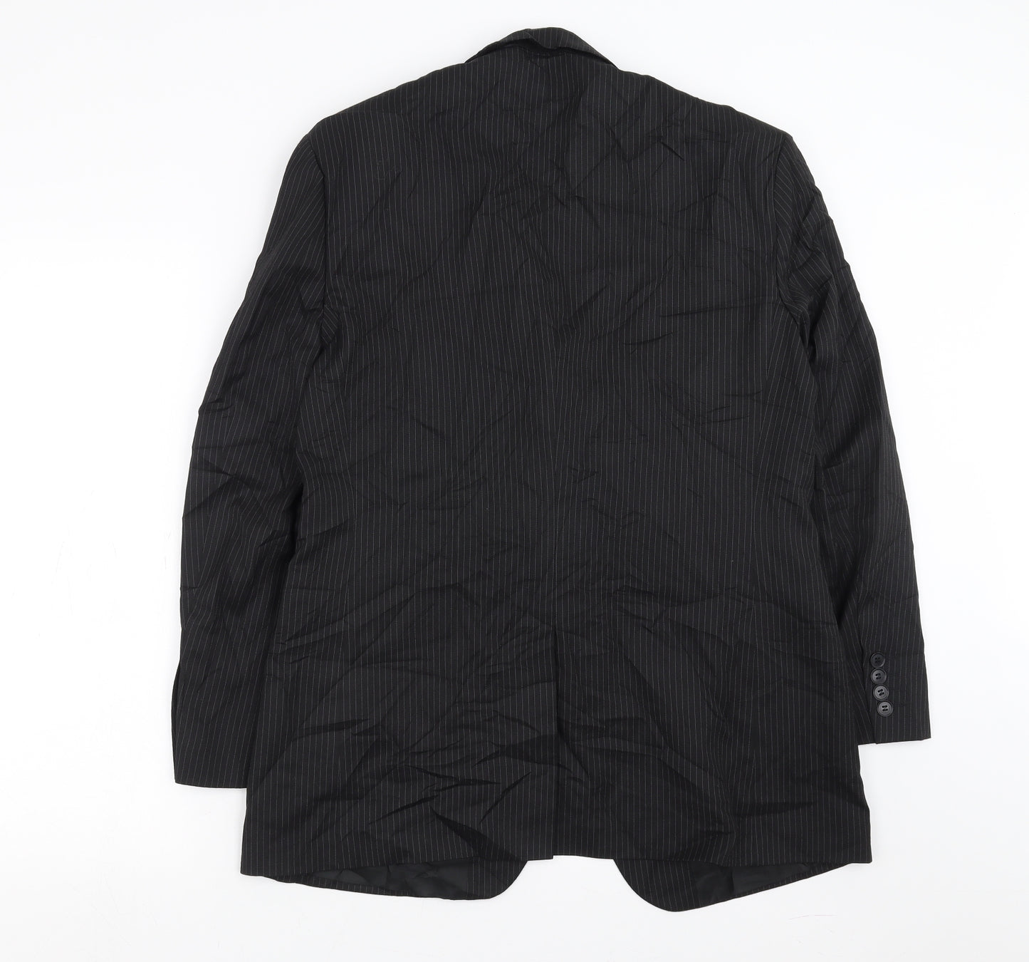 Sainsburys  Mens Black Striped  Jacket Suit Jacket Size 40