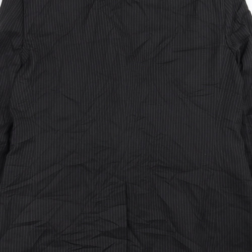 Sainsburys  Mens Black Striped  Jacket Suit Jacket Size 40