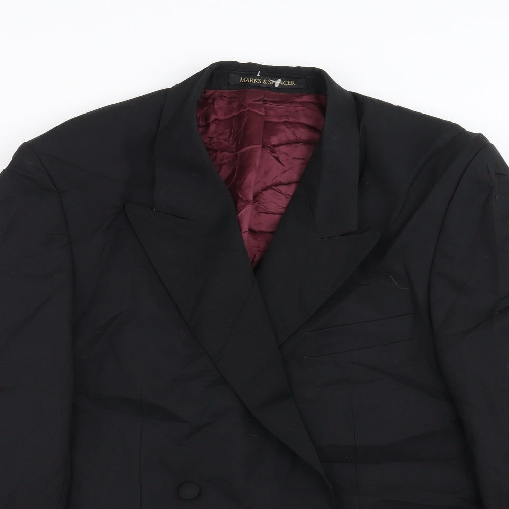 Marks and Spencer Mens Black   Jacket Suit Jacket Size 38