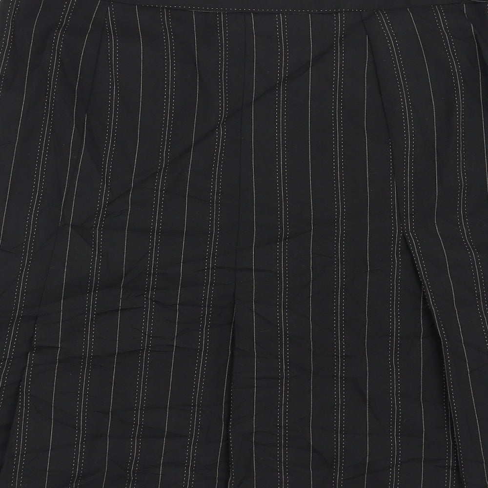 Mexx Womens Black Striped  A-Line Skirt Size 16
