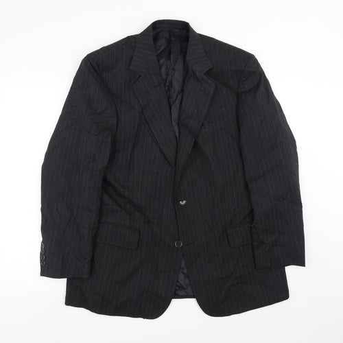 Mr Harry Mens Grey Striped  Jacket Suit Jacket Size 42