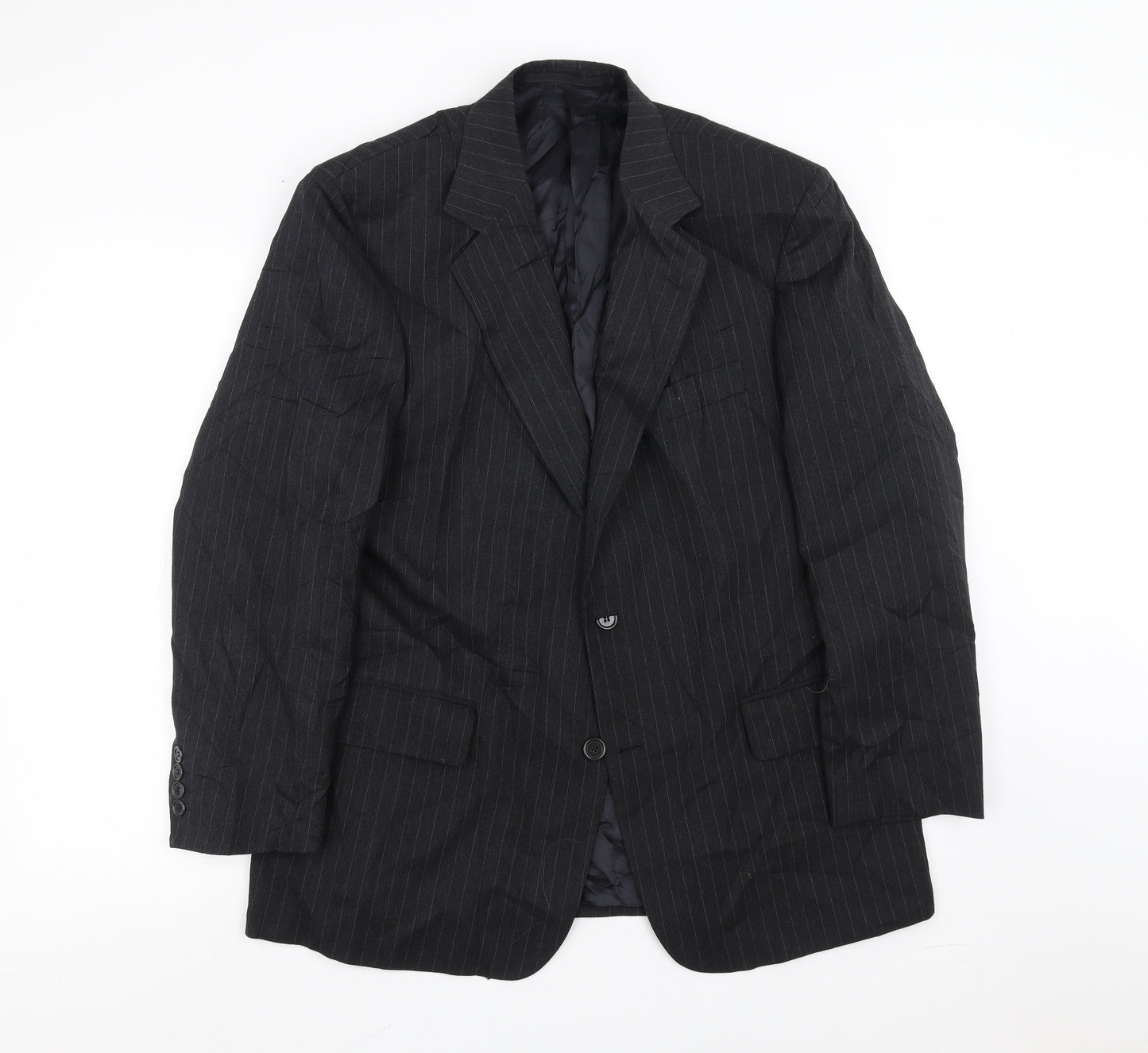 Mr Harry Mens Grey Striped  Jacket Suit Jacket Size 42