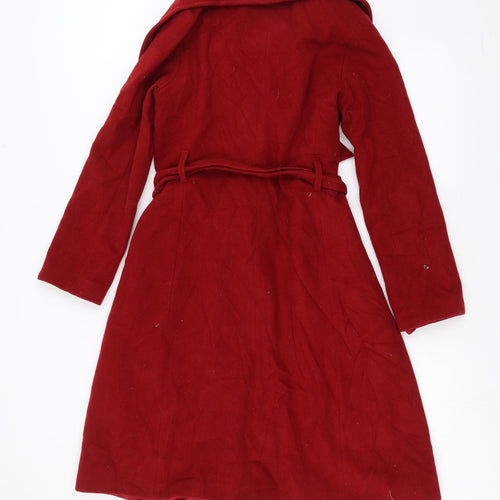 Monsoon Womens Red   Overcoat Coat Size 12