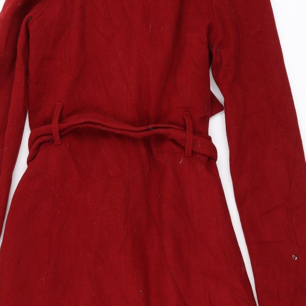 Monsoon Womens Red   Overcoat Coat Size 12