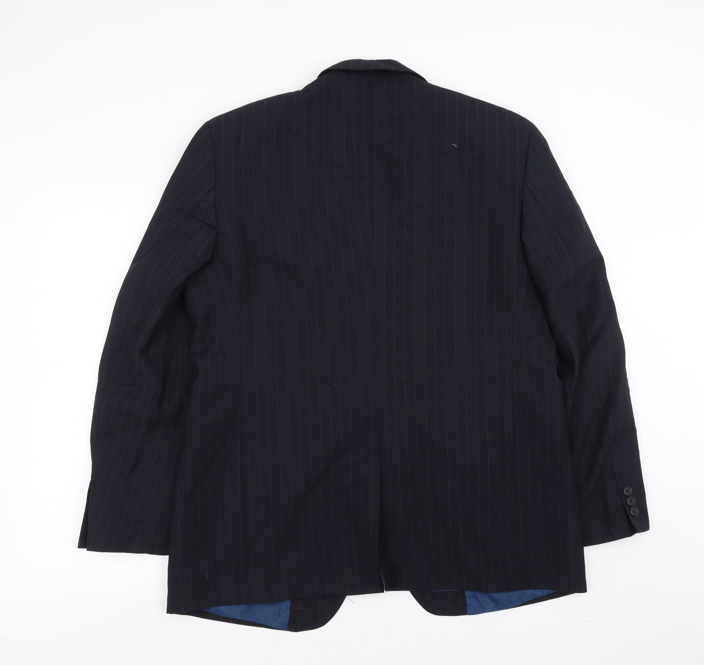 George Mens Blue Striped  Jacket Suit Jacket Size 40