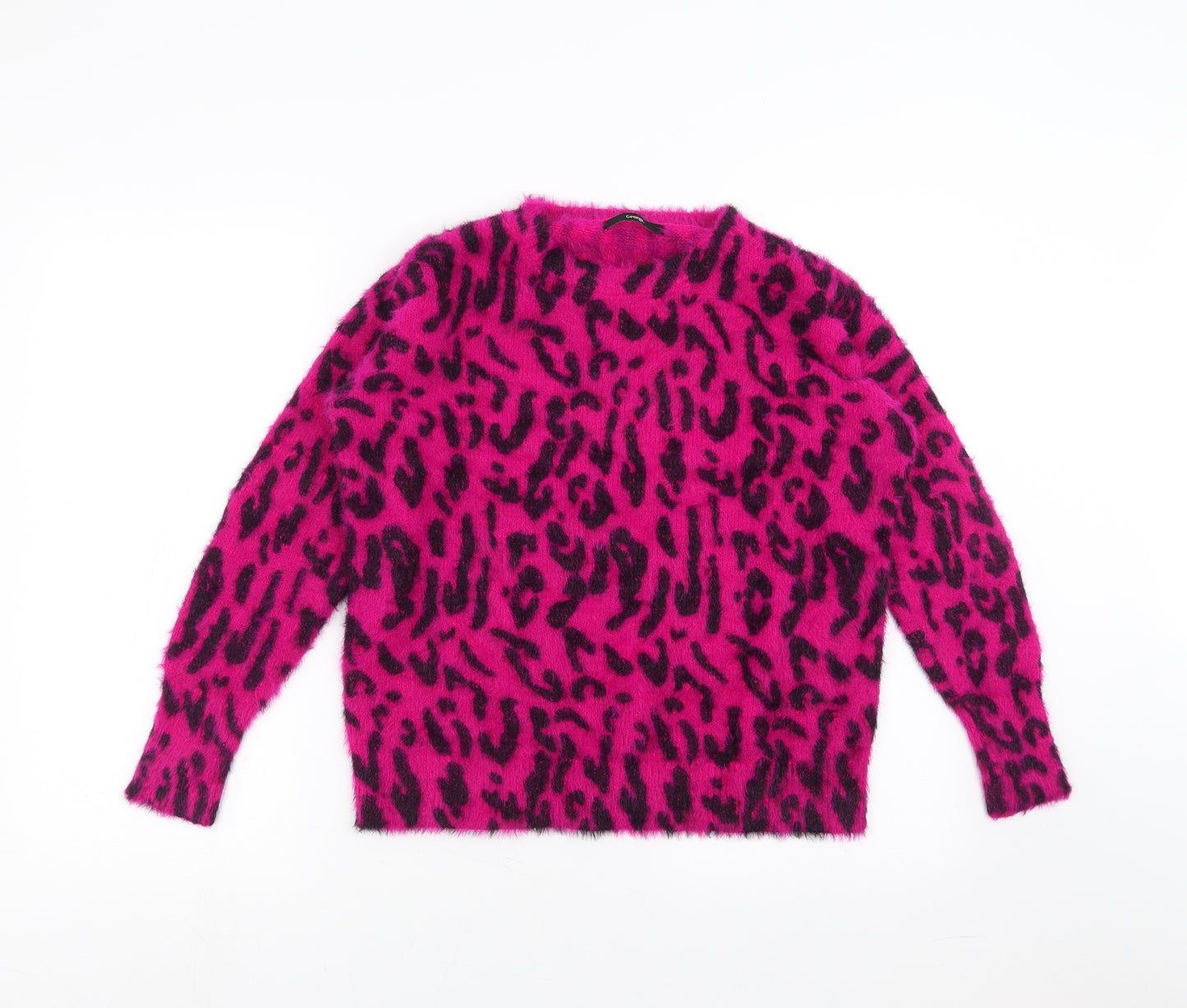 George Womens Pink Geometric  Pullover Jumper Size S