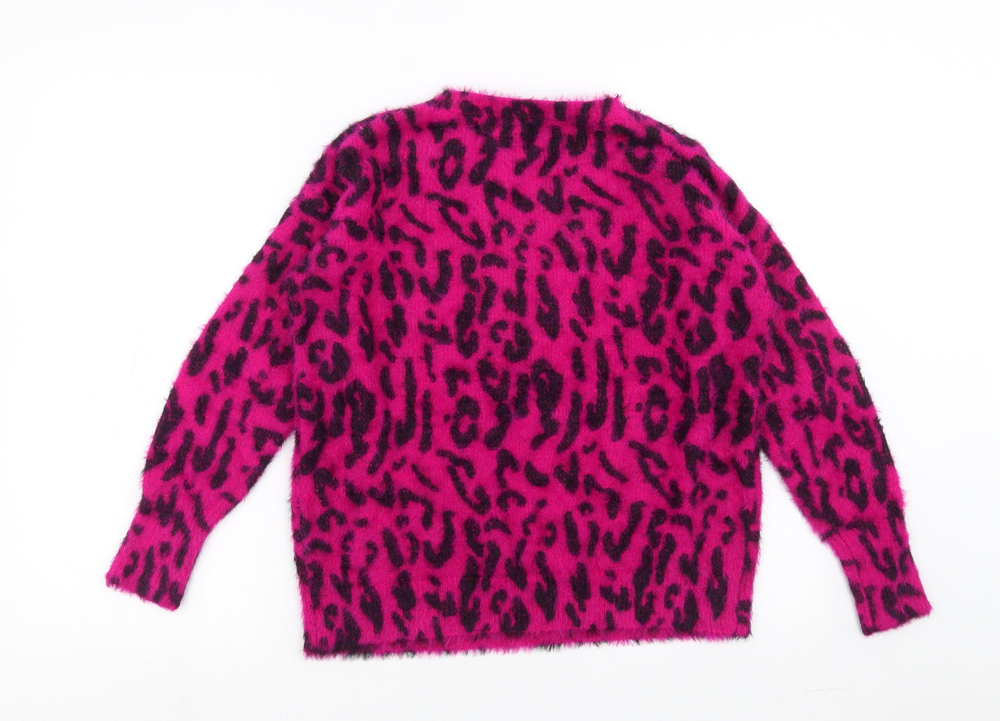 George Womens Pink Geometric  Pullover Jumper Size S