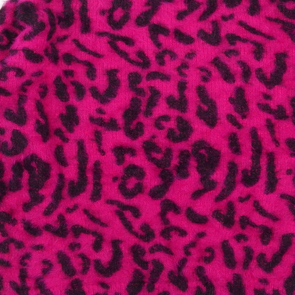 George Womens Pink Geometric  Pullover Jumper Size S