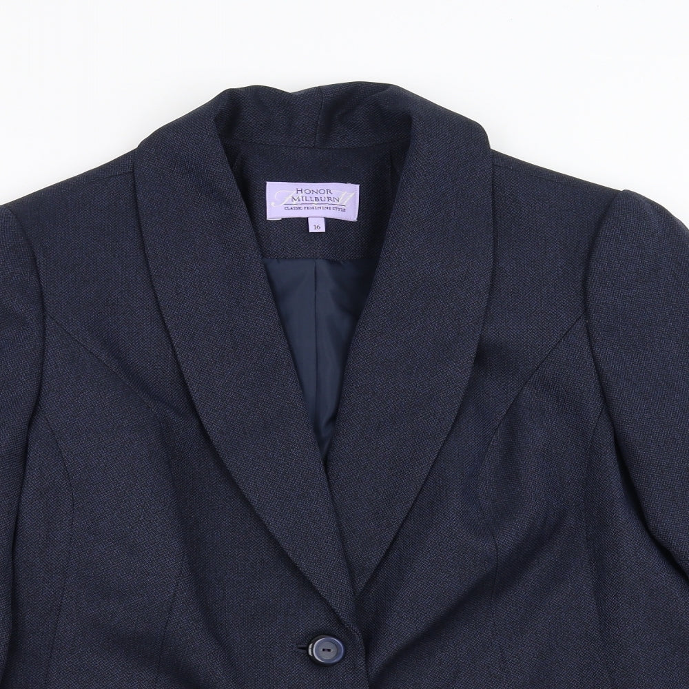 Honor Milburn Womens Blue   Jacket Suit Jacket Size 16