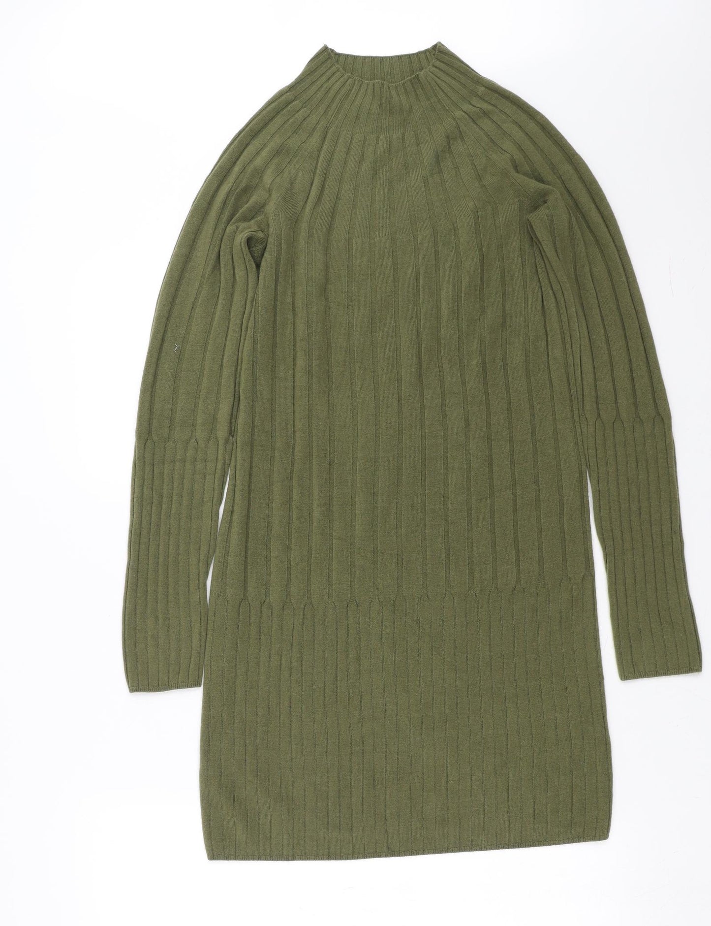 Sainsburys  Womens Green Striped Knit Jumper Dress  Size 10