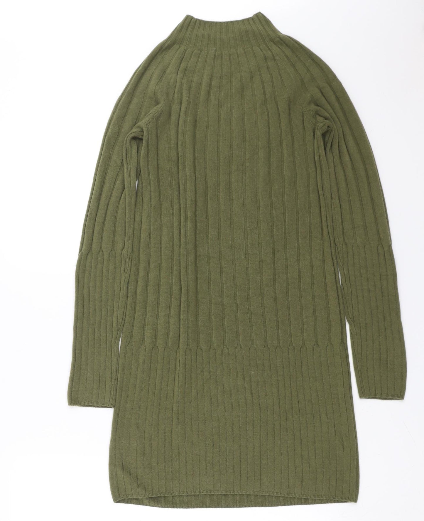 Sainsburys  Womens Green Striped Knit Jumper Dress  Size 10