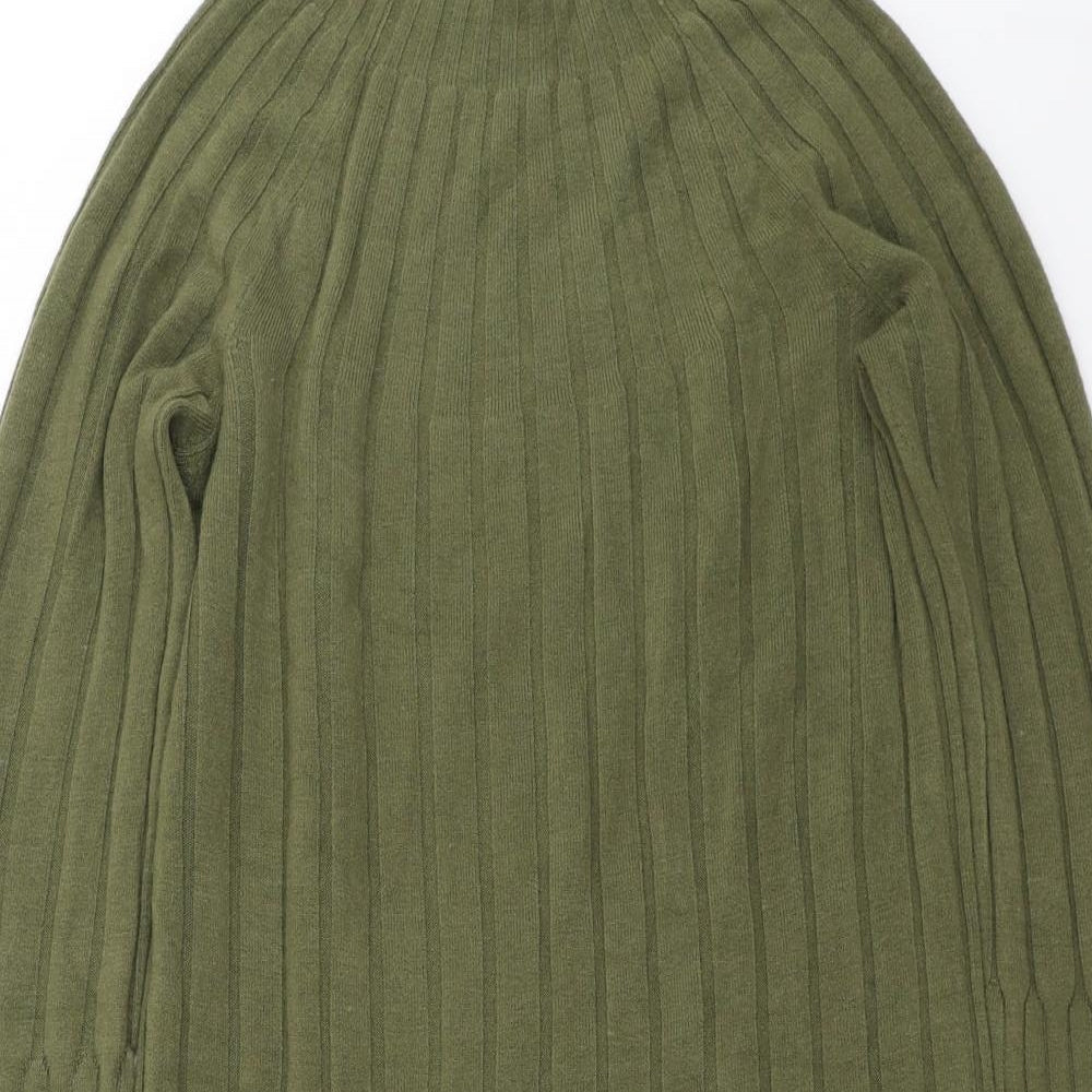 Sainsburys  Womens Green Striped Knit Jumper Dress  Size 10
