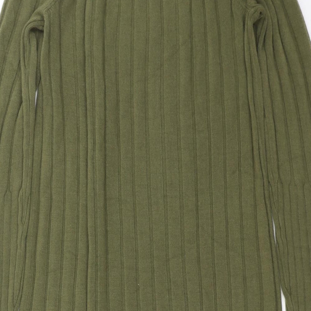 Sainsburys  Womens Green Striped Knit Jumper Dress  Size 10
