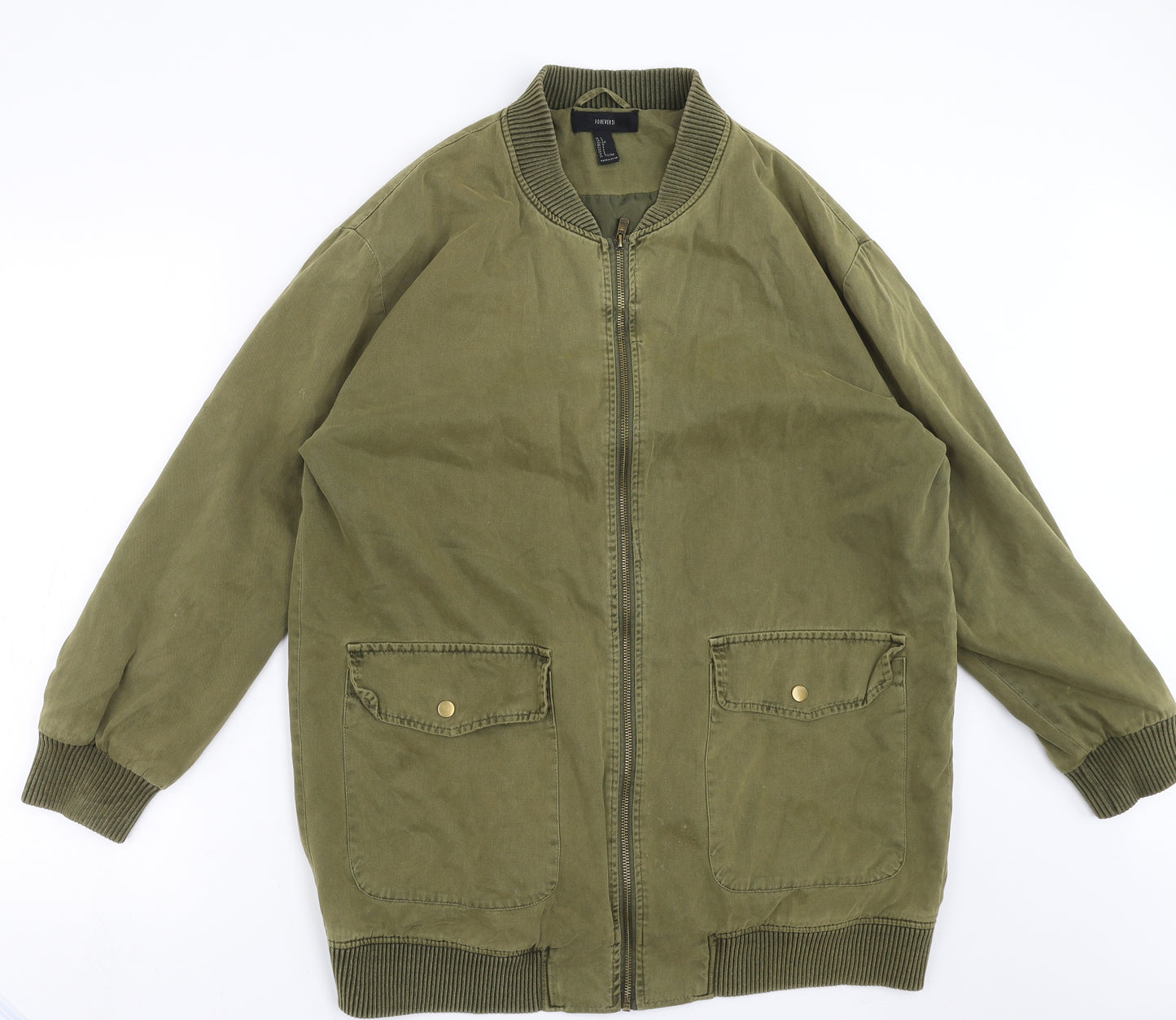 FOREVER 21 Mens Green   Jacket Coat Size L