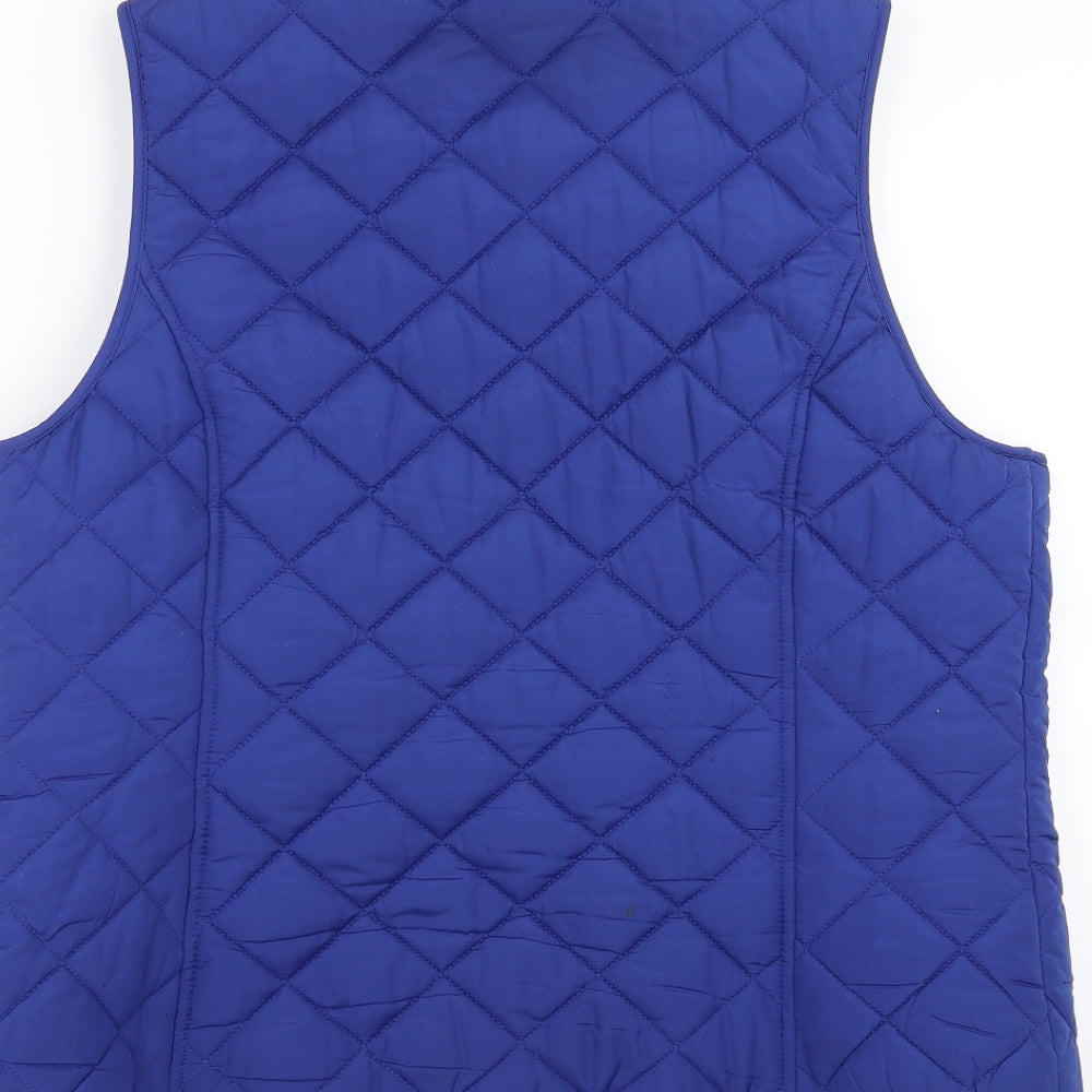 Charter Club Womens Blue Argyle/Diamond  Gilet Jacket Size M  - bodywarmer