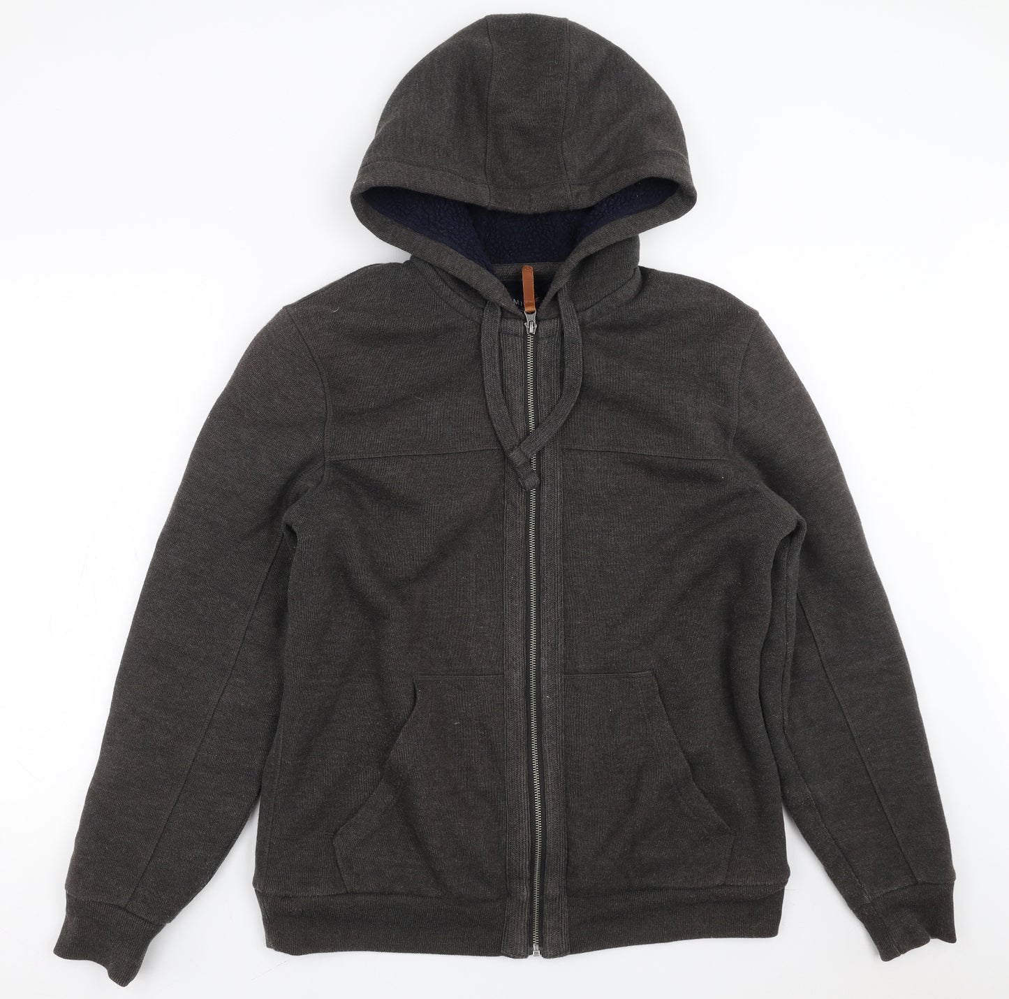 Criminal Mens Grey   Full Zip Hoodie Size L