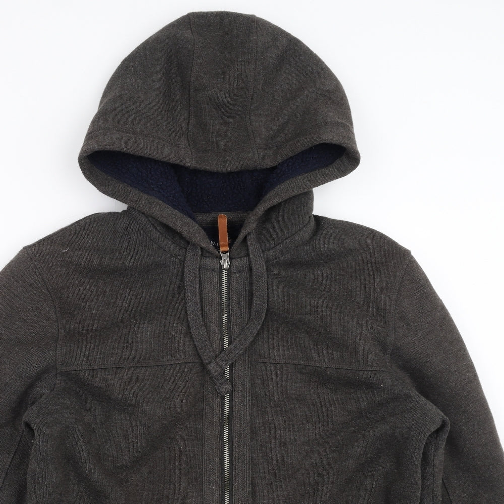 Criminal Mens Grey   Full Zip Hoodie Size L