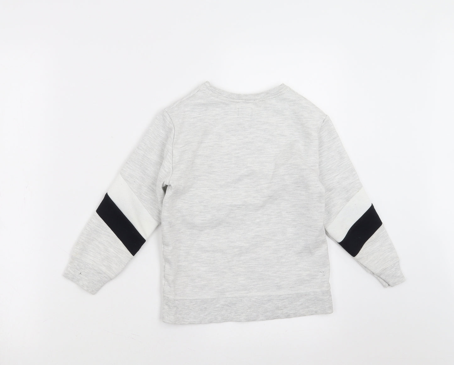 River Island Boys Grey   Pullover Sweatshirt Size 5-6 Years  - crest