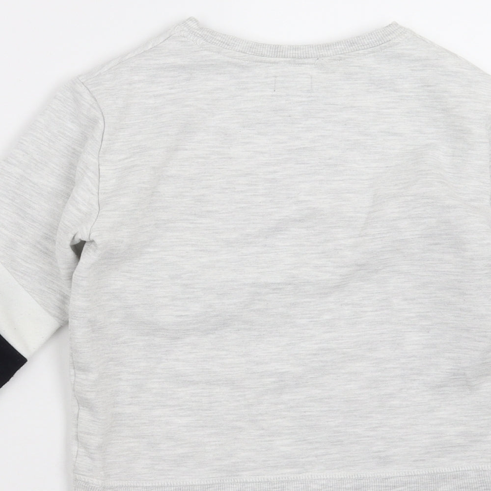 River Island Boys Grey   Pullover Sweatshirt Size 5-6 Years  - crest