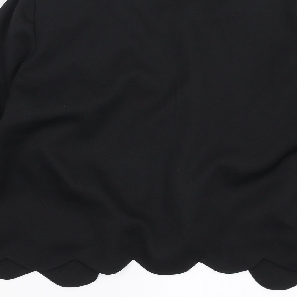 Missguided Womens Black   Jacket Suit Jacket Size 10  - Scalloped Edging