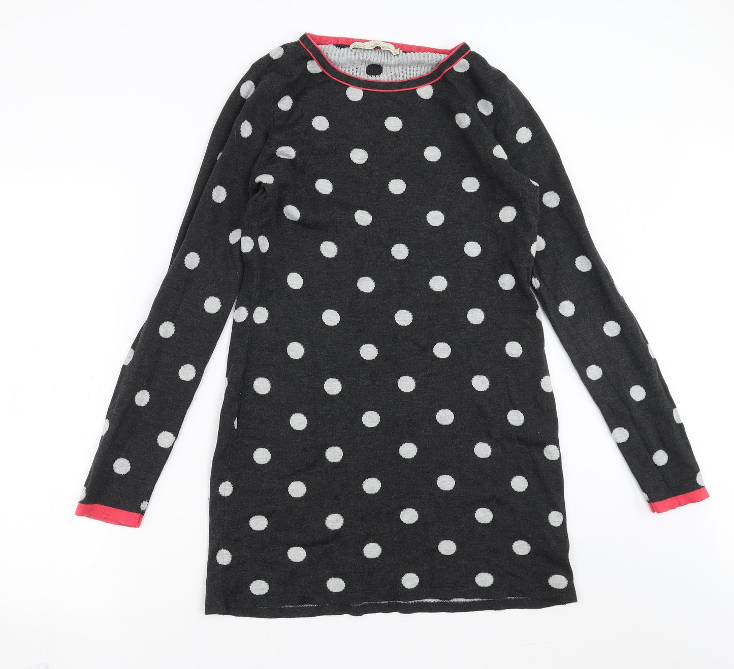 NEXT Womens Grey Polka Dot  Jumper Dress  Size 12
