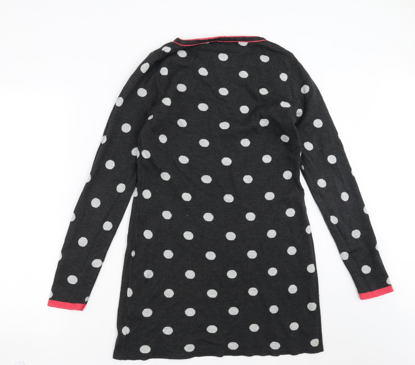 NEXT Womens Grey Polka Dot  Jumper Dress  Size 12