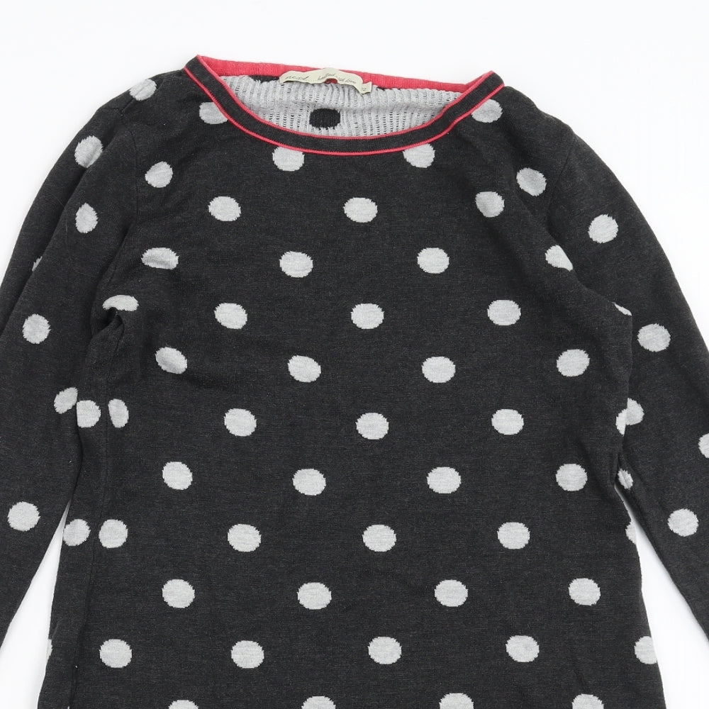NEXT Womens Grey Polka Dot  Jumper Dress  Size 12