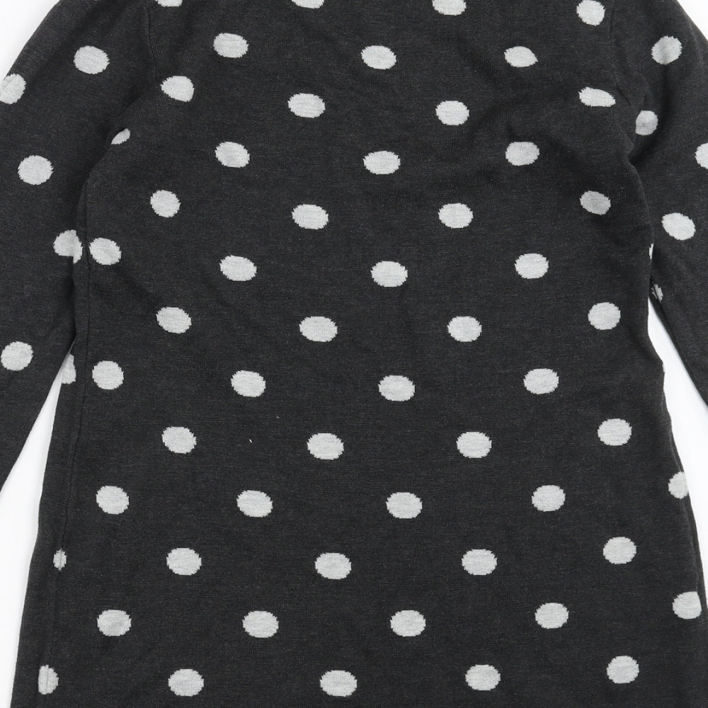 NEXT Womens Grey Polka Dot  Jumper Dress  Size 12