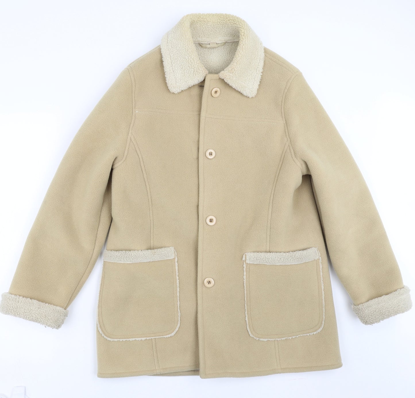 EWM Womens Beige   Jacket Coat Size 10  - fleece lined
