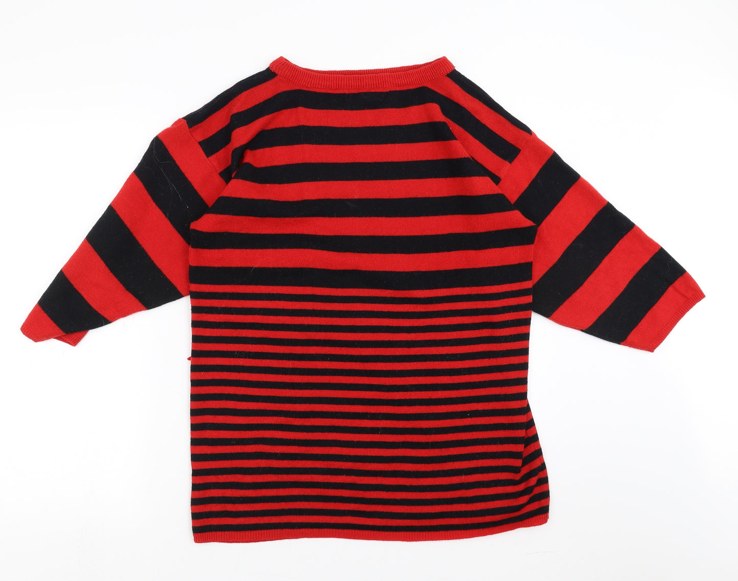 MICHAEL CARRIE Womens Red Striped  Pullover Jumper Size M