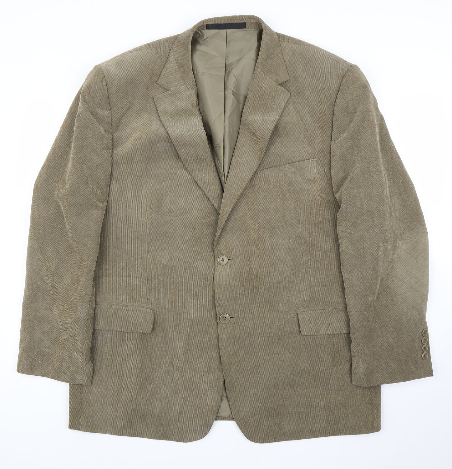 M&S Mens Beige  Corduroy Jacket Suit Jacket Size 44