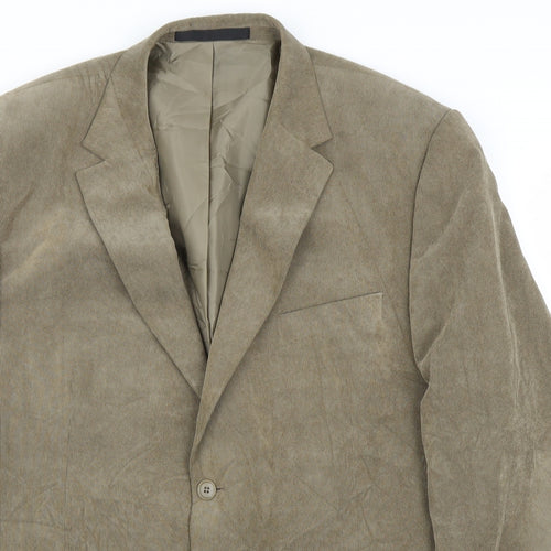 M&S Mens Beige  Corduroy Jacket Suit Jacket Size 44