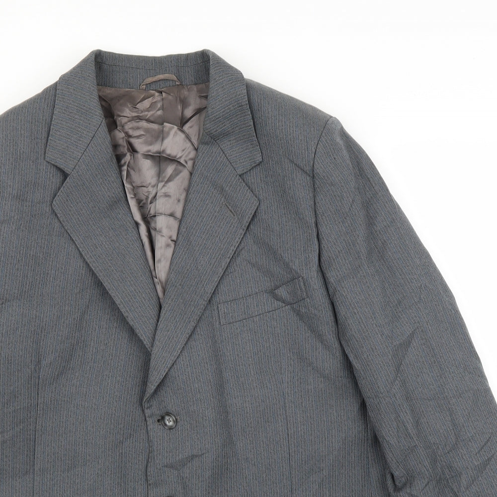 Country Tailoring Mens Grey Striped  Jacket Suit Jacket Size 42