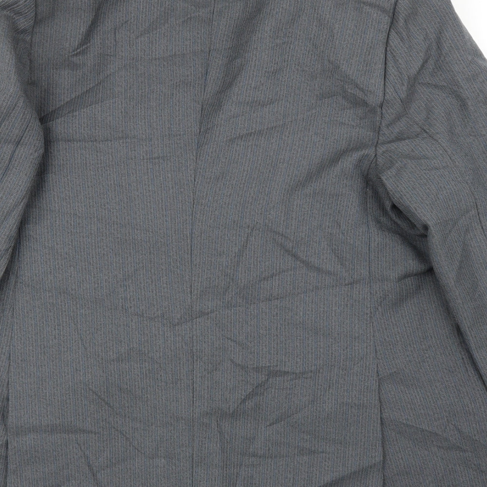 Country Tailoring Mens Grey Striped  Jacket Suit Jacket Size 42