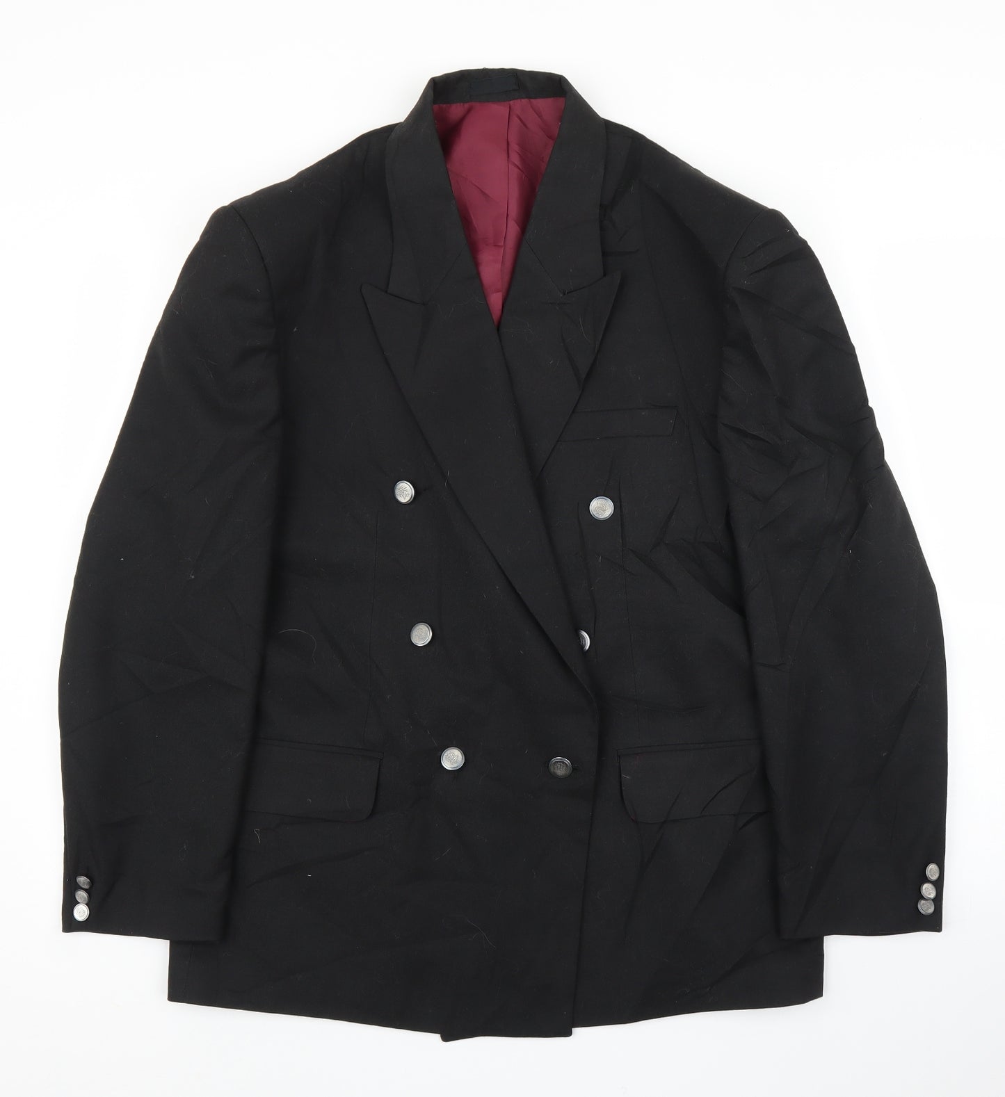 Lounge Lizard Mens Black   Jacket Suit Jacket Size 40